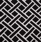 RSH Décor: Set of 2 Square Throw Pillows | Indoor/Outdoor All Weather Polyester Fabric | Decorative Accent Pillows for Patio Furniture | Reversible | 20" x 20" | Matte Black Geometric