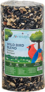 JCs Wildlife Wild Bird Blend Premium Bird Seed Small Cylinder with Hole, 1.5 lb (6 Cylinder)