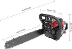 Gas Chainsaw, 2Stroke/4Stroke Gasoline Chainsaw Power Chain Saws Handheld Cordless Petrol Chainsaws For Wood Cutting Forest Felling Tree Pruning Shrub Pruning (2Stroke 20In 2400W 58CC)