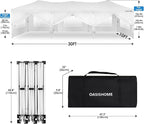 OASISHOME 10'x30' One Push Setup Pop-Up Canopy Tent with 8 Removable Sidewalls,Carry Bag,Waterproof Commercial Gazebo for Weddings/Outdoor Events, Heavy-Duty Frame(White, 10x30(One Push Setup))
