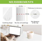 1 Gallon 260 Counts Small Trash Bags Garbage Bags by Teivio, Bathroom Trash Can Bin Liners, Small Plastic Bags for home office kitchen, Clear