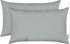 RSH Décor Sunbrella Jumbo Lumbar Pillow Covers – Set of 2 | 26" x 16" | Outdoor Use – Patio, Lounge, Adirondack, Deck | Water & Fade-Resistant | Play Sky | Includes Down-Alternative Inserts