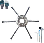 Weed Eater Trimmer Head w/Install Kit - Universal 9" Weed Eater Attachments，Steel Wire Weed Wacker Blade(6 Blades, 1" Mount) for Stihl, Husqvarna, Echo