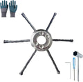 Weed Eater Trimmer Head w/Install Kit - Universal 7" Weed Eater Attachments，Steel Wire Weed Wacker Blade(6 Blades, 1" Mount) for Stihl, Husqvarna, Echo