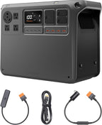 DJI Power 2000 Portable Power Station, 2048Wh LFP Battery, Compact Size, 3000W Stable Output, 0-80% Recharge in 55 Mins, Car Charging, Camping & RVs, Road Trip, Off-Grid