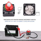 Marine Battery Disconnect Switch - Premium On-Off Position Master Cut Off - 6V 12V 24V 48V - Battery for Boat, ATV, RV, UTV, Heavy Duty Waterproof Isolato Switch, 275/1250 Amps (On-Off)