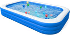 Inflatable Swimming Pool, Blow up Pools, Above Ground Swimming Pool for Family, 103 x 69 x 24 inch Full-Sized Inflatable Pool for Kids for Outdoors, Backyard