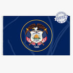 AMZFLAG Utah State Flag 3x5 ft Outdoor Heavy Duty Double Sided 3 Ply UT Utah Flags with 2 Brass Grommets Thick Material