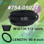754-05027 954-05027 Drive Belt for Cub Cadet MTD Troy Bilt Craftsman - 1/2" x 90.9" - Replaces 754-05027A/B 954-05027A/B 490-501-C061 CMXGZAM501061 XT1 XT2