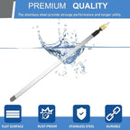 Lucstar Radiator Cleaning Wand,Radiator Genie Water Air Cleaning Wands, 24“ Wand+ 7 Angles Coupler+ Valve Switch, Air Filter Cleaner for Car Truck Power Washer Wand,Gutter Cleaning