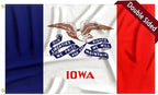FLAGWIN Iowa Flag 3x5 FT - 3 Ply Double Sided Polyester Iowa State Flag with Brass Grommets - Vivid Color and Fade Proof State of Iowa Flags 3x5 Outdoor