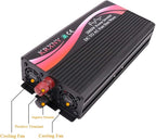 Power Inverter Converter 2000W 24V DC to 110V 120V AC 60HZ Pure Sine Wave with LED Display for Car RV Home Solar