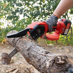 Mini Chainsaw with Battery, 8 inch Electric Chainsaw with 2 * 21V Batteries, Small Chain Saw with Safety Lock and Strong Motor for Tree Trimming, Mini Cordless Electric Chainsaw 800 W
