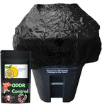 Trash Can Cover Odor Control with Elastic Band Lemon Scented Chemical Free 64 Gallon 2 Pack