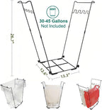 2PCS Garden Trash Bag Holder - Outdoor Leaf Bag Support Stand Multi-Use Metal Garbage Bag Holder Frame Holds 30-45 Gallons Bag for Leaves, Camping, Yard Weeding, Lawn Party