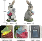 Solar Garden Decor Statues Outdoor, Birthday Gifts for Women Mom Grandma Senior Elder, Ornament for Balcony, Garden, Patio, Yard, Lawn