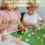 100 Pcs Luminous Mini Resin Animals, Tiny Miniature Sea Animal Figurines Glow in Dark for Crafts Landscape Miniature Garden Decor Accessories, Small Duck Frog Dog Turtle 10 Combinations to Hide Bulk