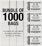 Aluf Plastics High Density Trash Bags, 33 Gallon, 1000 Count, 16 Micron (eq), 33" x 40", Black, for Bathroom, Office, Industrial, Commercial, Janitorial, Municipal, Recycling
