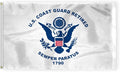 AGAS USCG Coast Guard Retired Flag 2x3 Ft - Printed Single Sided Polyester - Stitched Edges Polyester Header Plated Grommets - Indoor USCG Retired Flag
