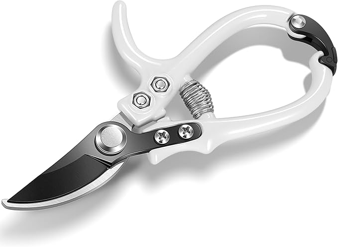 VIVOSUN Garden Shears, Lightweight Plant Pruners for Gardening, Bypass Pruning Shears for Cutting Flowers, Trimming Branches, Indoor Plant Shears, Stylish Q-Shaped Garden Tools for Women Men