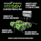EGO Power+ Electric Riding Lawn Mower, 42" Deck with Zero Turn Radius, Includes (4) 56V 12.0Ah Batteries and Charger - ZT4205S