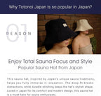 Sauna Hat Towel Japan Brand for Men and Women, Washable Sauna Hat (Navy)