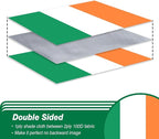 Ireland Irish Flag 3x5 ft Outdoor, Double Sided 3 Ply Heavy Duty Ireland National Country Flag, 100% Quality Polyester Irish Banner with Brass Grommets 4 Rows Stitches