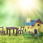 HUIANER Fairy Garden Furniture,13PCS Patio Furniture Miniature Table and Chairs Set Bench Ornaments Kit for Fairy Garden Decoration