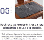 Sauna Mat/Personal Seat Pad – for Sauna, Spa, and Outdoor Use Black