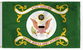 AGAS US Army Retired Flag 2x3 Ft - Printed Single Sided Polyester - Stitched Edges Polyester Header Plated Grommets - Indoor Army Retired Flag