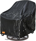 Outdoor Swivel Chair Covers Waterproof 1 Pack, Outdoor Chair Covers Patio Furniture Cover for Deck Patio Swivel Chair Heavy Duty, 30 W x 34 D x 36 H inches,Black