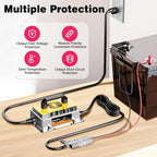 24V 10A Lithium Battery Charger, 29.2V 10A LifePO4 Battery Charger for 24V LiFePO4 Lithium Deep Cycle Rechargeable Battery, Multi Protections, Support Fast Charging, 24 Volt Charger for RV Boat Car