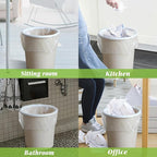 2 Gallon 220 Counts Strong Trash Bags Garbage Bags by Teivio, Bathroom Trash Can Bin Liners, Small Plastic Bags for home office kitchen (Clear)