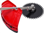 2-Stroke Hand Push Lawn Mower Gas Powered with Wheels,1.8KW 49CC Single-Cylinder Gasoline Engine Grass Trimmer Lawn Mower,Height Adjustable and Rear Wheels Foldable,6500-7000r/Min