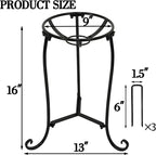 16" Tall Gazing Ball Stand for 10-12 inch Balls, Black Metal Gazing Globe Display Holder Stands for Outdoor Garden Clearance, 9" L x 9" W x 16" H
