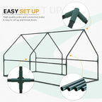 EAGLE PEAK Tunnel Greenhouse Garden Green House with Roll-Up Zipper Doors, Portable, 71"x36"x36", Clear/Green PE Cover