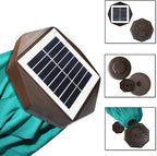 EliteShade USA 10-Year-Non-Fading Solar 9ft Market Umbrella with 80 LED Lights Patio Umbrellas Outdoor Table Umbrella with Ventilation, Teal
