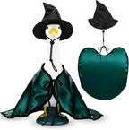 Vinsot Halloween Outdoor Porch Geese Outfit, 23" Patio Yard Porch Desk Goose Coat, Lawn Goose Accessories(Blackish Green, Velvet,Velvet)