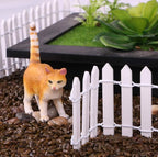35 Inch 2-Pack Miniature Fairy Garden Fence Wood Decorative Ornament Fence for Dollhouse Succulent Plant Pot DIY Diorama Project Height 2 inch (White)
