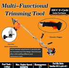 52cc 2-Cycle Gas Multi-Trimmer | 3-in-1 String Trimmer w/Rotatable Pole Saw, Weed Eater Weed Wacker, Brush Cutter & Hedge Trimmer Gas for Lawn, Yard, Garden Care, All-in-one Garden Tool