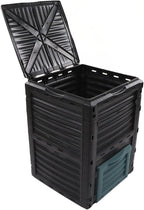 Large Capacity Compost Bin with Vent and Hinged Cover for Kitchen Garden Outdoor
