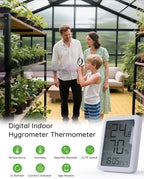 6×4FT Small Greenhouse, Walk in Green Houses for Outside and Garden Planting, Enhanced Aluminum Mini Greenhouse with Electronic Thermometers, Withstands Bad Weather to Protect Vegetable or Plants