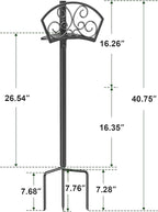GOFORWILD Garden Hose Holder, Decorative Hose Butler Sturdy Water Hose Rack, Durable Wall Hose Hanger, Hose Reel, Holds 125-Feet of 5/8-Inch Hose, Made of Gauge Steel, 7020
