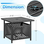 PHI VILLA Outdoor Patio Umbrella Side Table Base Stand with 1.57" Umbrella Hole for Garden,Pool Deck - Black