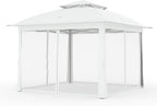 11x11 Pop Up Instant Gazebo Tent for Backyard, Pop Up Gazebo With Mosquito Netting, Outdoor Canopy Gazebos Waterproof With Portable Carrying Bag