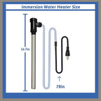 1800W Submersible Water Heater Portable Electric Hot Tub and Pool Immersion Water Heater with Temp Control, WiFi Timer for Baptistry, Spa, Inflatable Pool, above ground pool and Bathtub