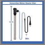 2000W Immersion Water Heater Portable Electric Hot Tub and Pool Submersible Water Heater with WiFi Timer and Auto Shut Off for Spa, Above Ground Pool, Bathtub, Swimming Pool and Baptistry.