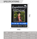 Personalized Graduation Garden Flag With Photo Name Custom Class Of 2025 Double-Sided Banner Congratulation Grad Yard Sign Outdoor Flags For Party Ceremony (Custom Graduation Flag, 12x18(in))