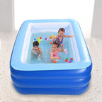 Inflatable Pools for Kids and Adults, 82" X 57" X 25" Kiddie Pools with Inflatable Soft Floor, Durable Family Swimming Pool for Backyard, Garden or Indoor (Blue)