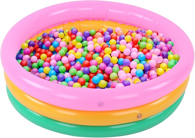 Children Swimming Pool, Round Shape Bright Color Baby Basin Pool, Inflatable Swimming Pool for Indoor (S)